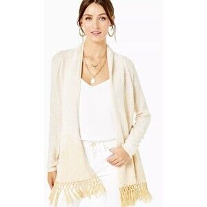 NWT Lilly Pulitzer Tatum Long Fringe Hem Cardigan Size XL